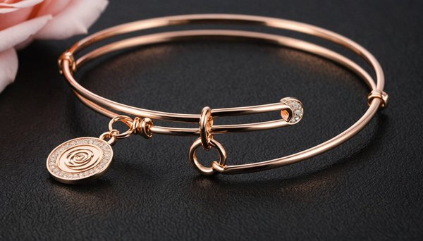 Jonc plaqué or rose : créez votre bracelet sur mesure